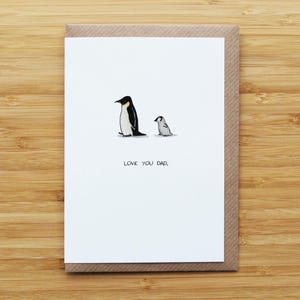 Kaart wandelende vader pinguïn