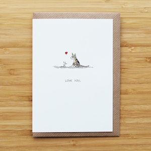 Biglietto d'amore Gatto e topo