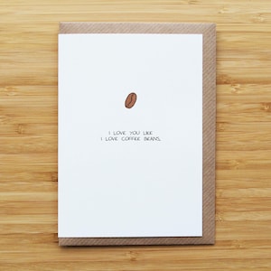 Carte amour grain de café
