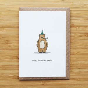 Carte d'anniversaire ours