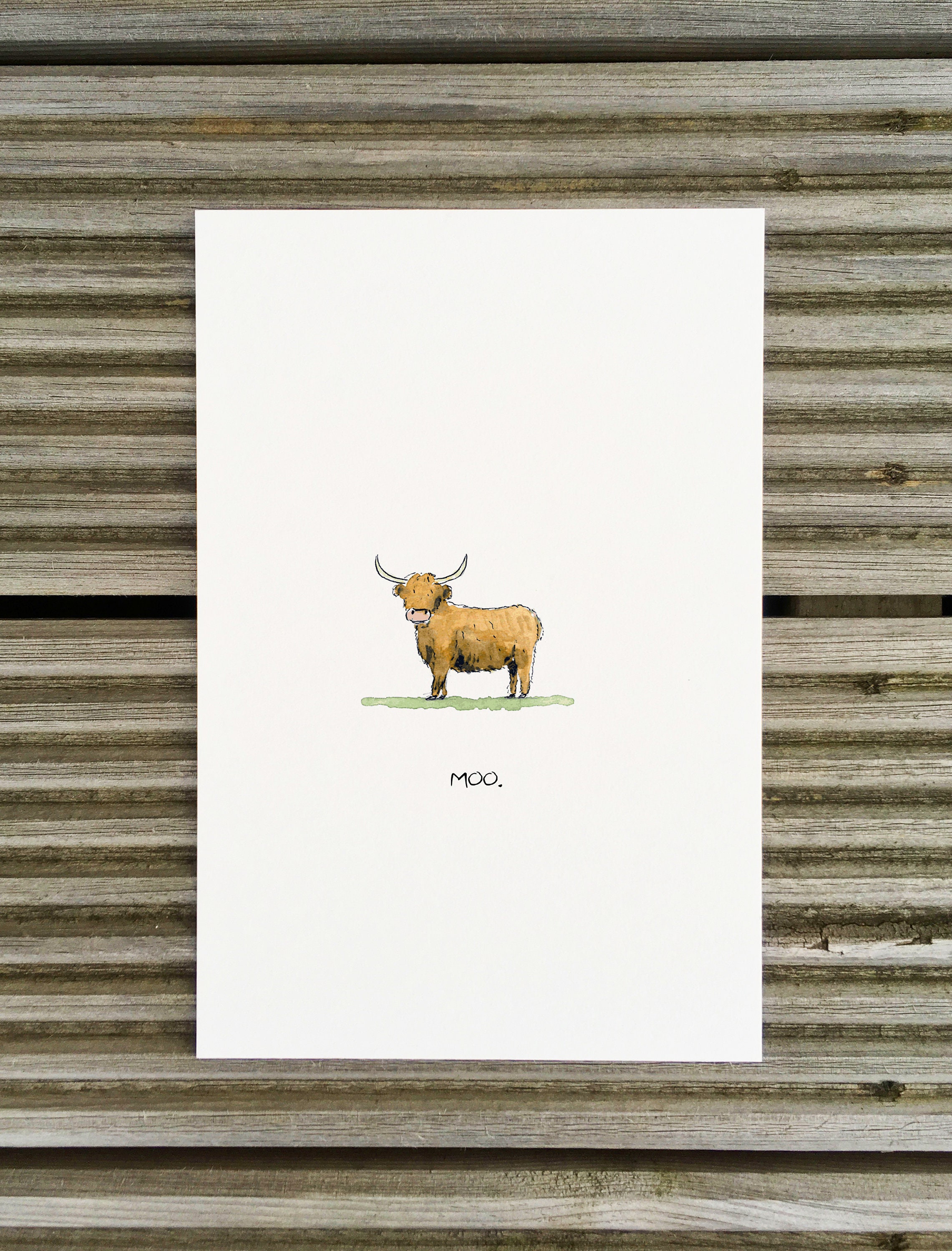 Moo Card or Print Etsy