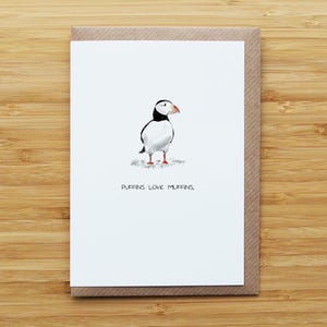 Biglietto d'auguri Puffins Love Muffins
