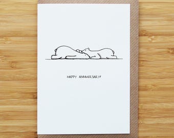 Anniversary Polar Bear Card - Cute - Recycled Card