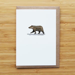 Brown Bear Walking Card