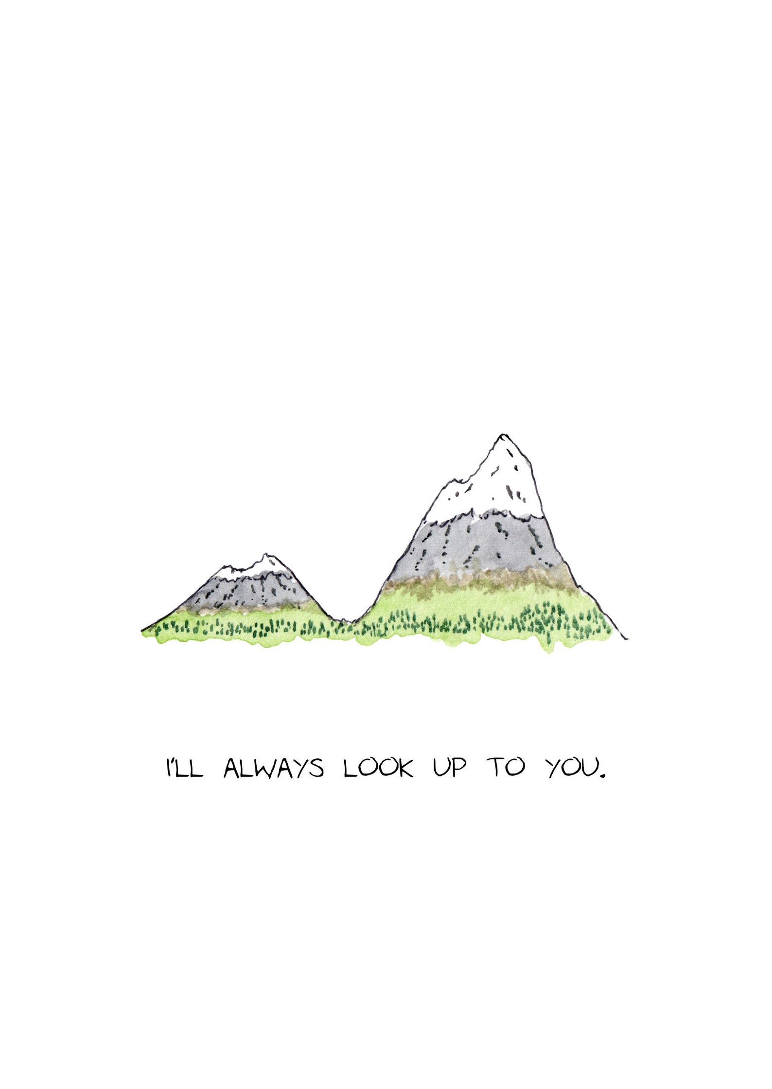 Mountains Card or Print - Etsy
