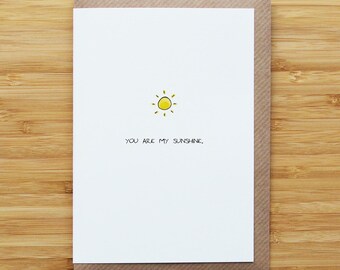Sunshine Card - Love & Valentines - Recycled Card