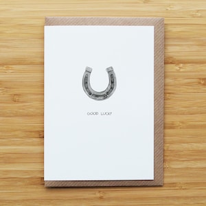 Horseshoe Good Luck Card