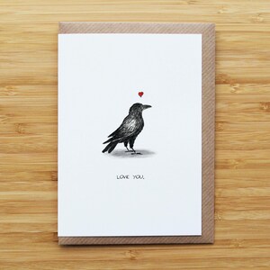 Love crow card
