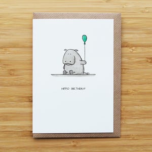 Biglietto di auguri di compleanno ippopotamo