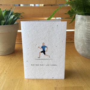 I Love Running Man Card Wildflower Seed Card