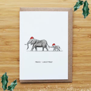 Carte de Noël éléphant
