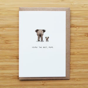 Carte Maman/maman qui marche éléphant