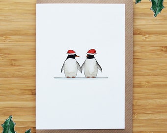 Penguin Couple Christmas Card