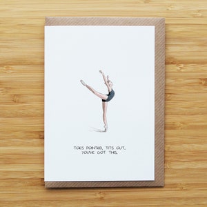 Tarjeta de ballet positiva