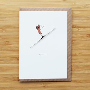 Skier Having Fun Card