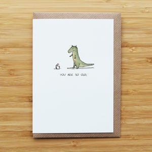 Old Dinosaur Birthday Card