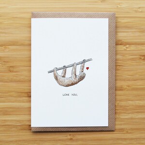 Carte amour paresseux