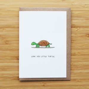 Kaart met kleine schildpad
