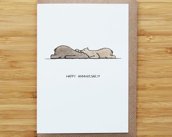 Anniversary Bears Card - Cute - Recycled Card