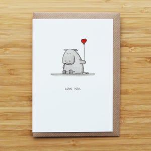 Liebe Hippo Karte