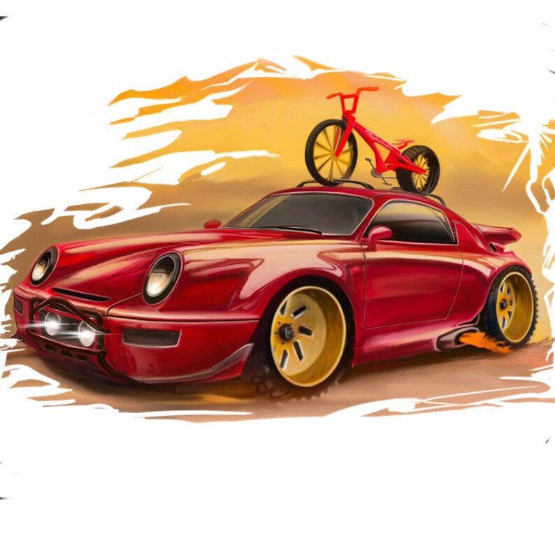 Car print car art print automotive car art print vintage Etsy