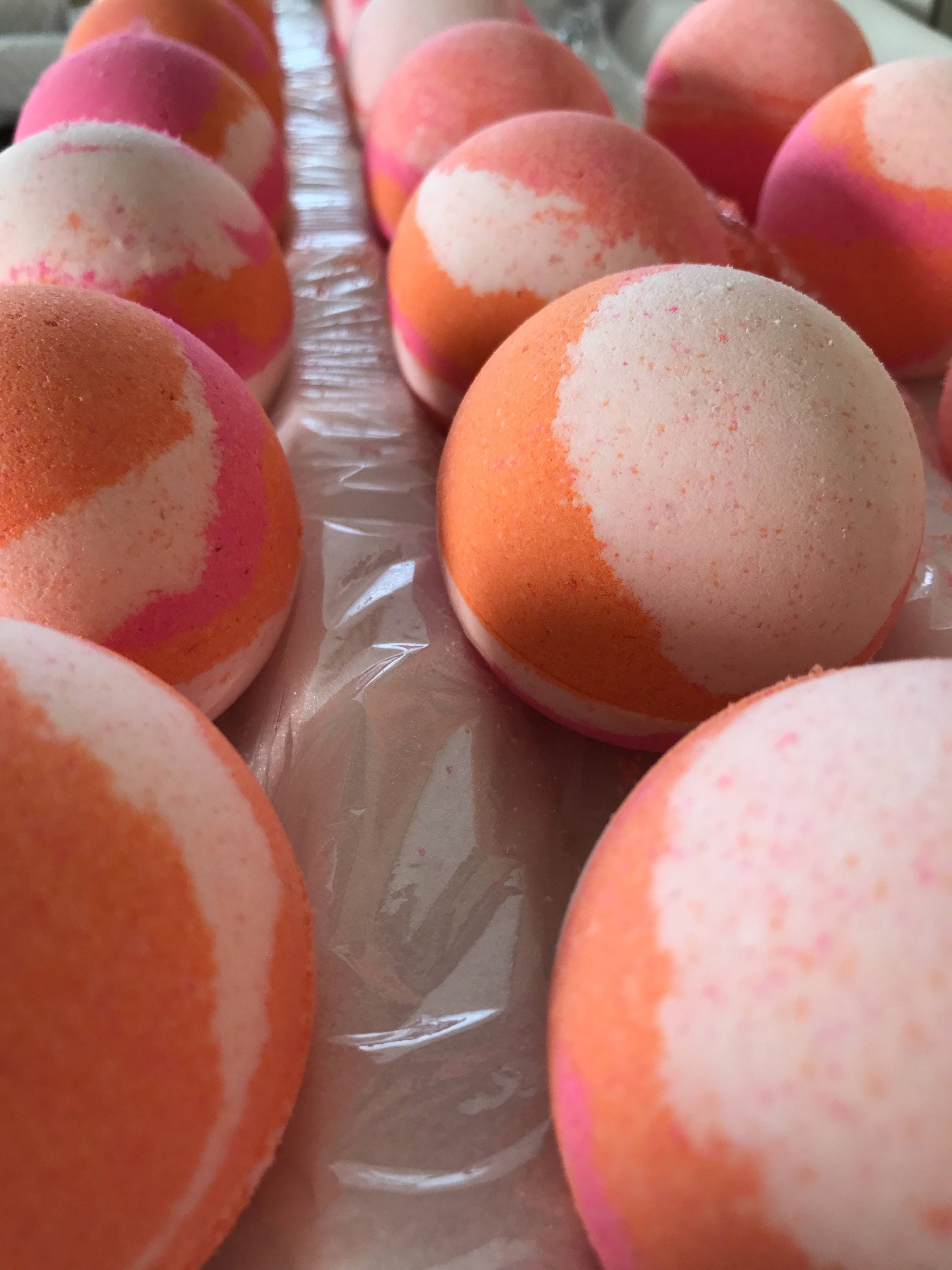 Feelin' Peachy Bath Bomb Peach Bath Fizz Tropical Scent | Etsy