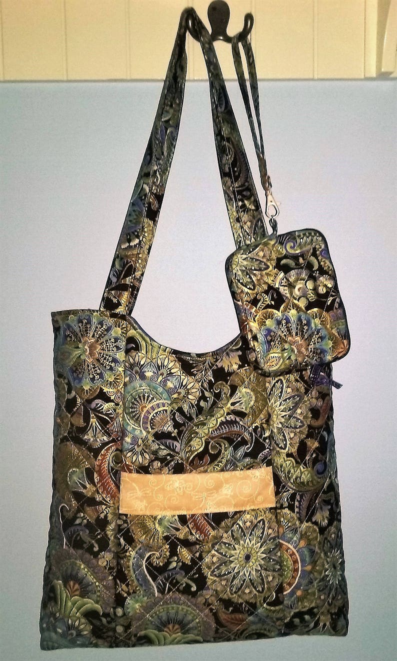 Quilted Bag with Matching Wristlet