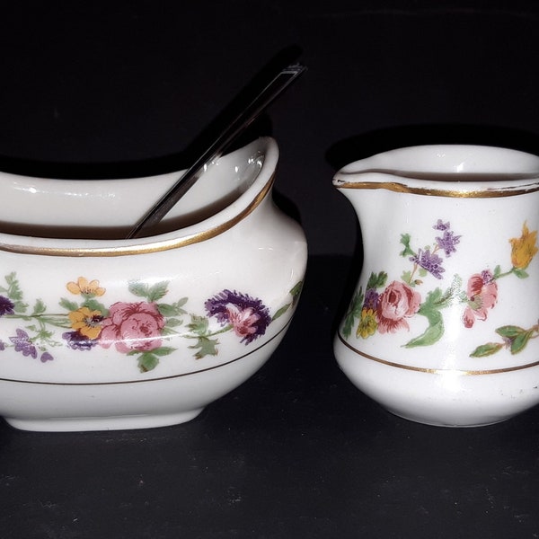 Antique Silver Sugar Bowl With Spoon Etsy