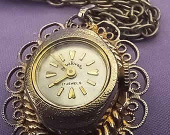 Vintage Heritage Swiss Made Cameo Pendant Watch – Ornate  display picture 2