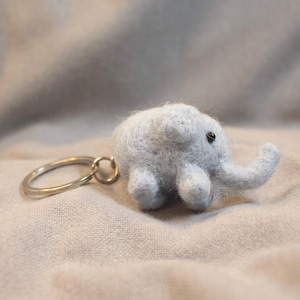 Custom Felted Animal Keychain: Handmade Wool Bag Charm