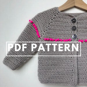 Pom Pom Cardi Crochet Pattern PDF download crochet pattern Stitching Me Softly image 2