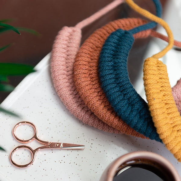 Kit de collar tejido, kit de artesanía Macrame para principiantes, artesanías sostenibles, conjunto de fabricación de joyas