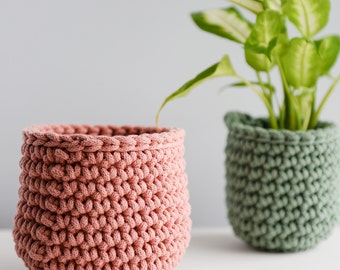Crochet Basket Kit, Beginners Crochet Kit, Sustainable Summer Crochet Project