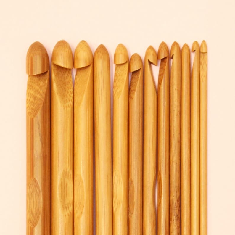 Crochet Hooks made from Bamboo Etsy