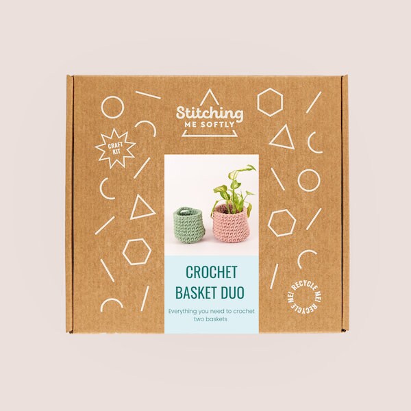 Crochet Basket Kit Beginners Crochet Kit Sustainable Summer Etsy