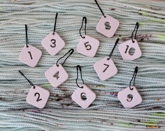 Numbered Stitch Markers, crochet and knitting accessories, removable stitch markers