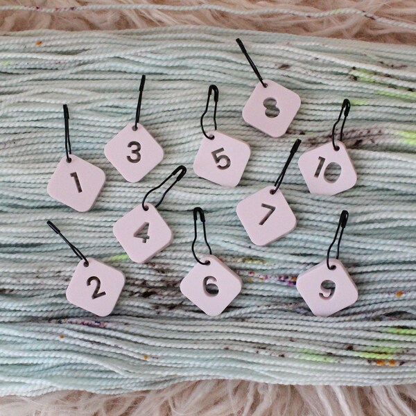 Numbered Stitch Markers, crochet and knitting accessories, removable stitch markers