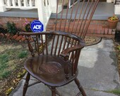 Rare 18th or early 19th century 1780 s-1810 Windsor comeback Philadelphia American armchair