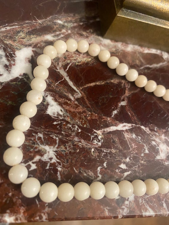 Antique Qing dynasty white jade necklace Chinese - image 2