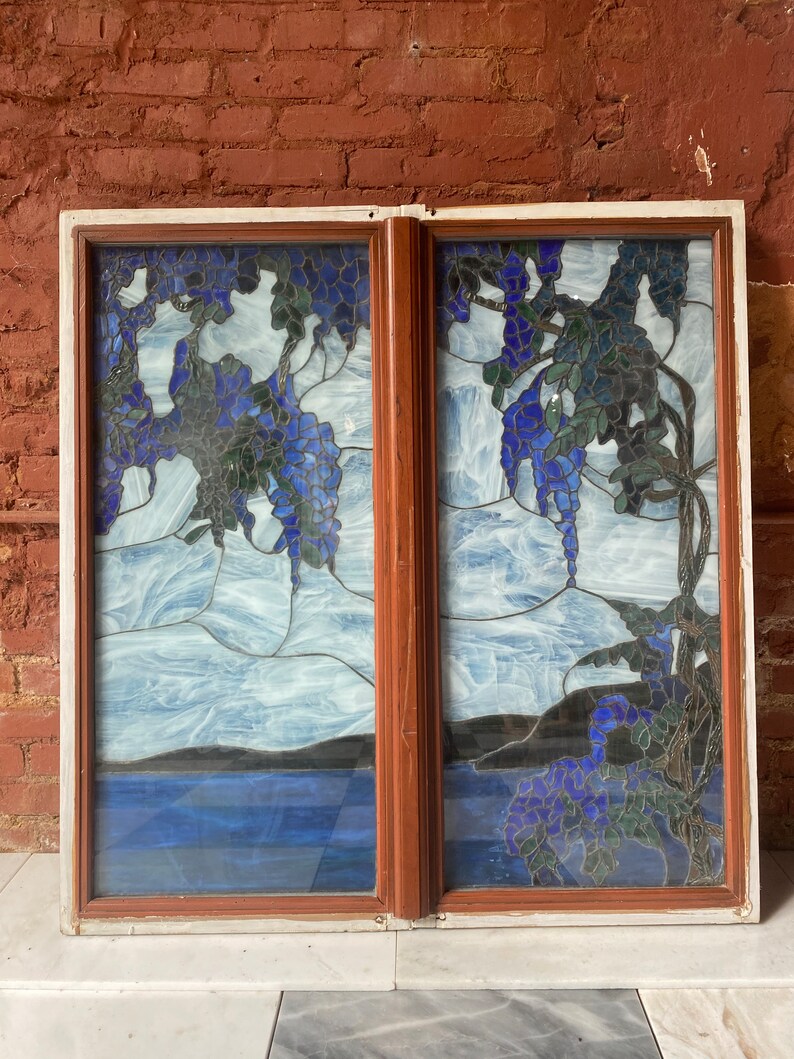 Very Rare Tiffany Studios Wisteria Window - Etsy