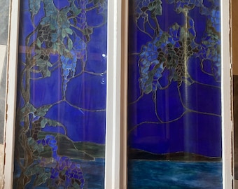 Sehr seltenes Tiffany Studios Wisteria Fenster