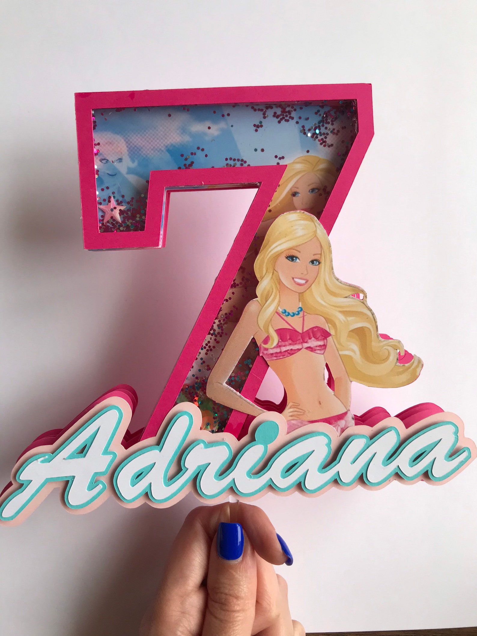 Personalized Beach Malibu Barbie Cake Topper | Etsy
