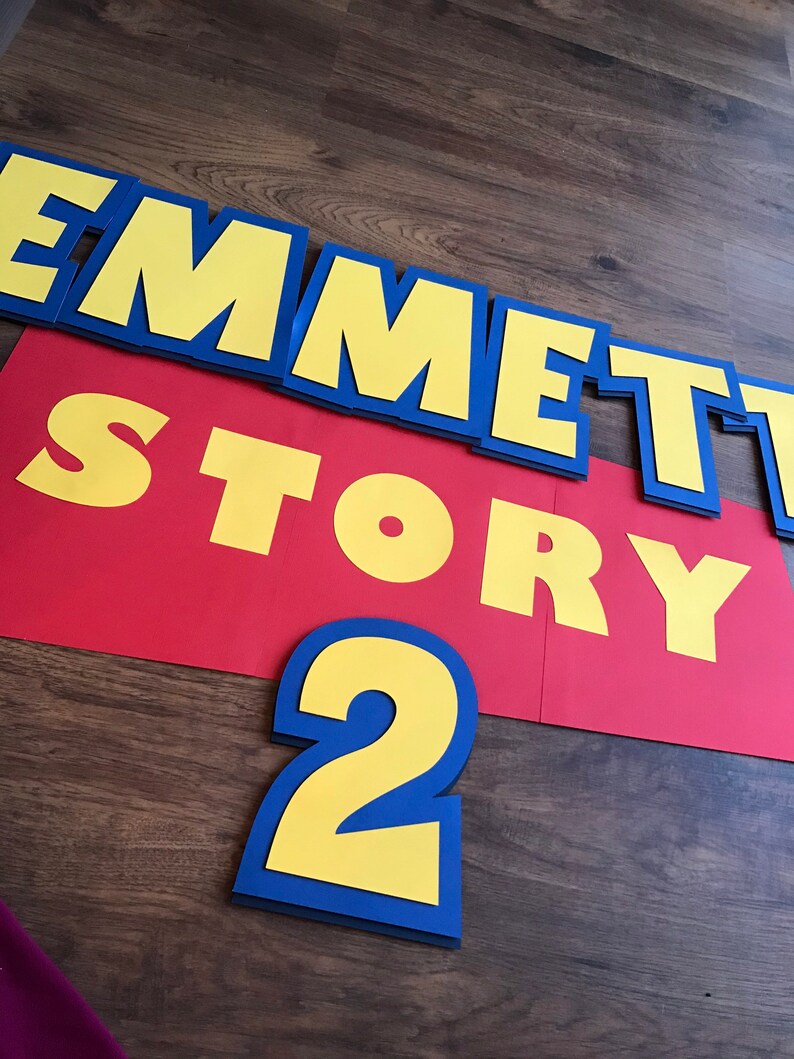 Personalized Toy Story Backdrop Sign Etsy
