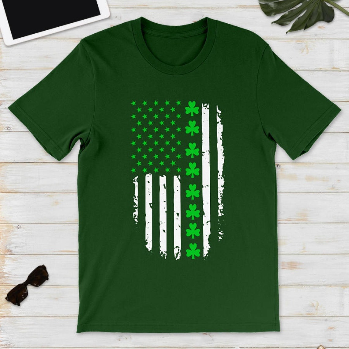 USA Irish Flag Tee 2021 Irish Gifts Men St Patricks Day ...