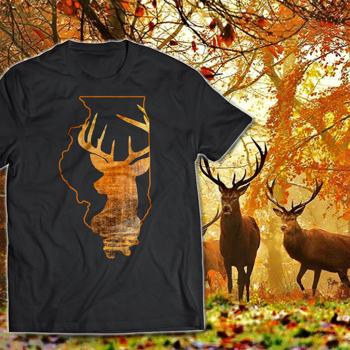 Custom Deer Hunting Shirt Add ANY State Unique Hunting Gifts Etsy