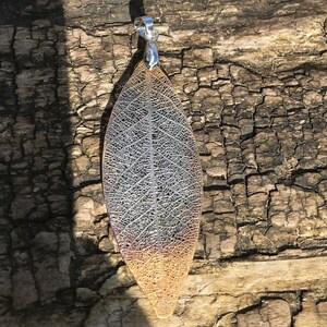 Leaf Pendant, Gold, Rhodium, Real leaf Electroform (430)