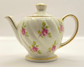 Tetera miniatura Sadler Louis con diseño "Rosebud Swirl"