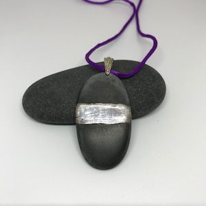 Stone Pendant, Silver electroform