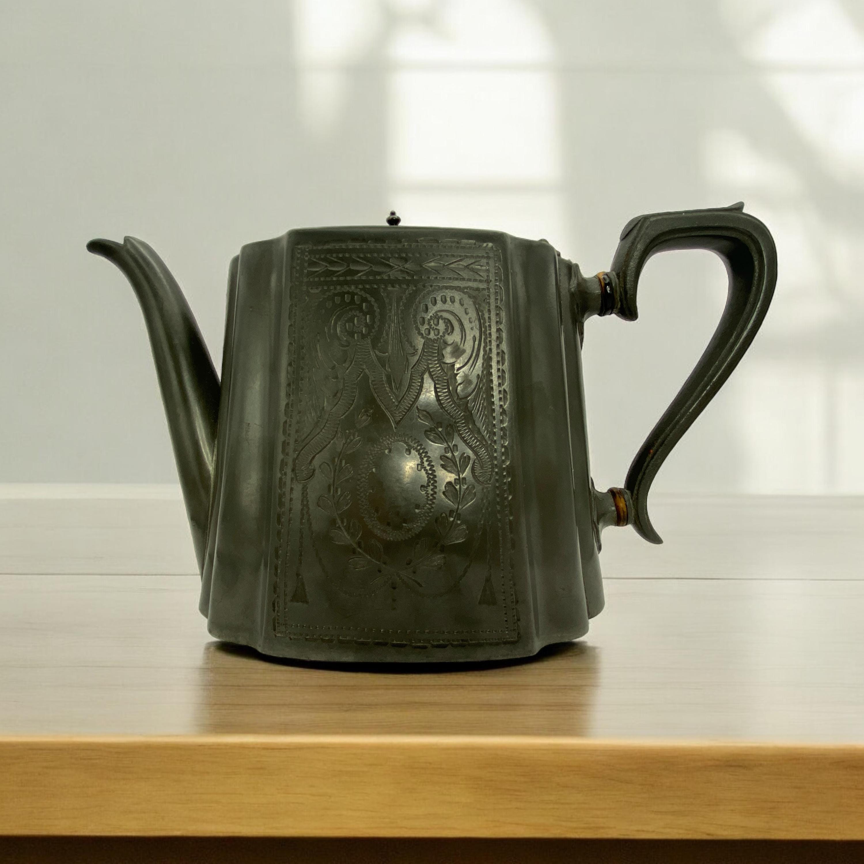 Sheffield Pewter Teapot - Etsy