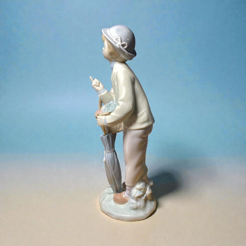 Lladro "Little Gardener" ("Boy with Basket & Umbrella"), model number 4726 image 6